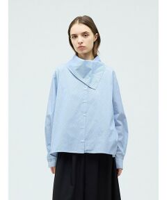 mizuiro ind / ミズイロインド シャツ・ブラウス | mizuiro ind ストライプスカーフカラーシャツ