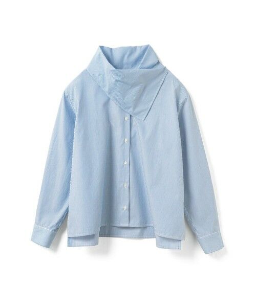 mizuiro ind / ミズイロインド シャツ・ブラウス | mizuiro ind ストライプスカーフカラーシャツ | 詳細1