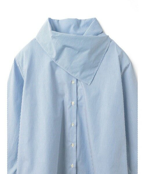 mizuiro ind / ミズイロインド シャツ・ブラウス | mizuiro ind ストライプスカーフカラーシャツ | 詳細10