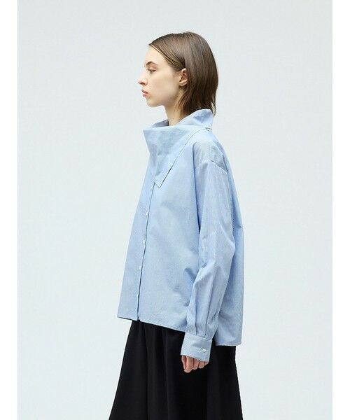 mizuiro ind / ミズイロインド シャツ・ブラウス | mizuiro ind ストライプスカーフカラーシャツ | 詳細4