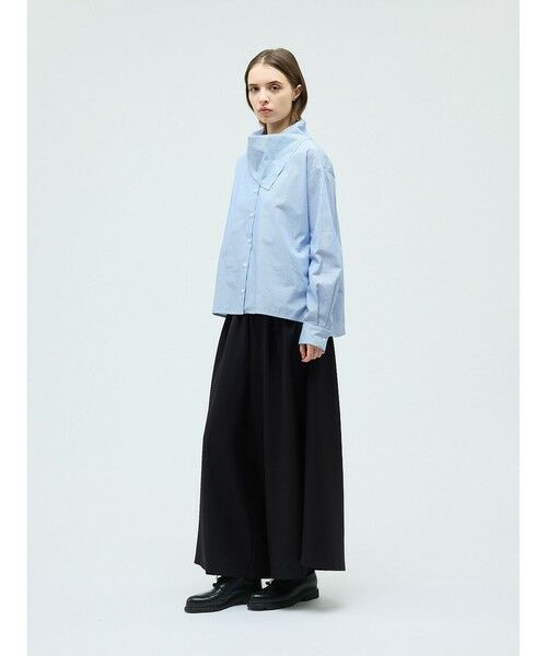 mizuiro ind / ミズイロインド シャツ・ブラウス | mizuiro ind ストライプスカーフカラーシャツ | 詳細7