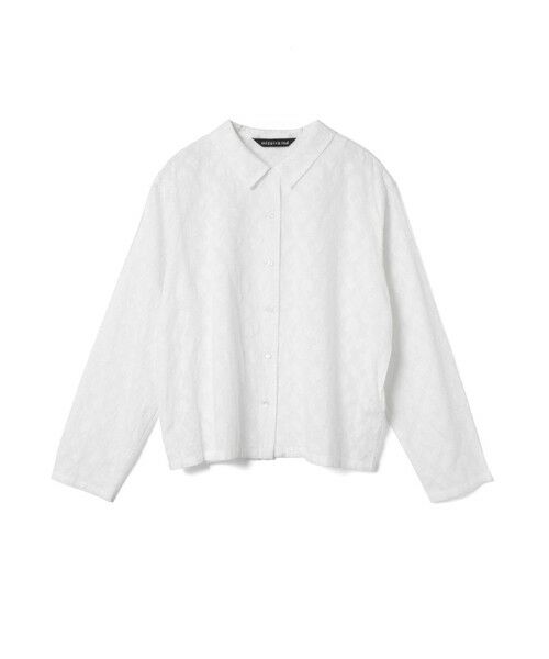 mizuiro ind / ミズイロインド シャツ・ブラウス | mizuiro ind ジャカードロングスリーブシャツ | 詳細1