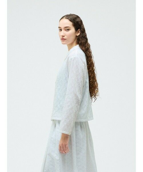 mizuiro ind / ミズイロインド シャツ・ブラウス | mizuiro ind ジャカードロングスリーブシャツ | 詳細4