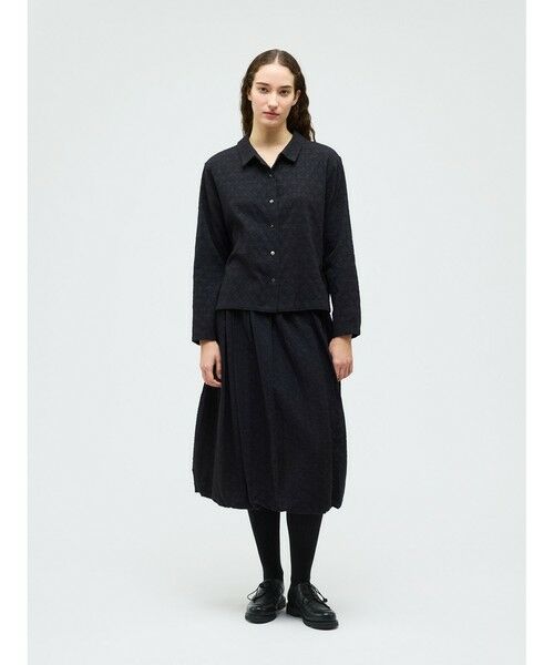 mizuiro ind / ミズイロインド シャツ・ブラウス | mizuiro ind ジャカードロングスリーブシャツ | 詳細9