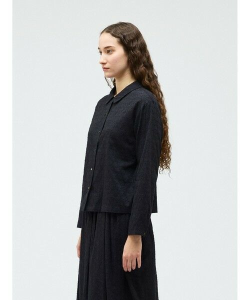 mizuiro ind / ミズイロインド シャツ・ブラウス | mizuiro ind ジャカードロングスリーブシャツ | 詳細8