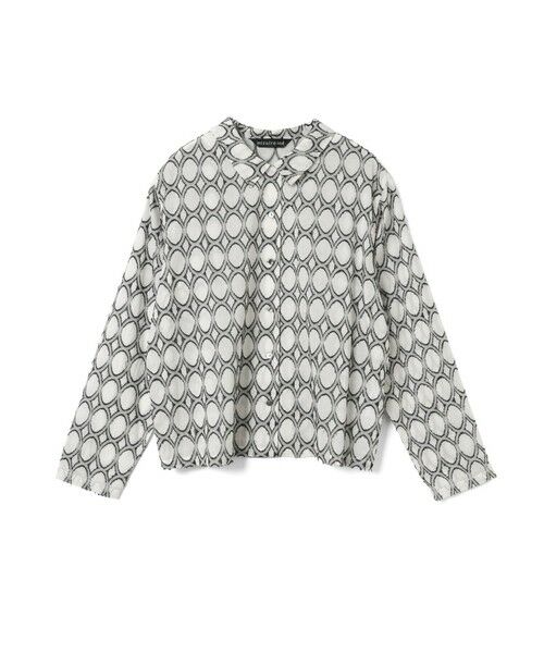 mizuiro ind / ミズイロインド シャツ・ブラウス | mizuiro ind ジャカードロングスリーブシャツ（ミックス(color96)）