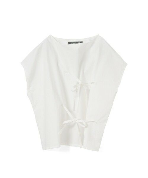 mizuiro ind / ミズイロインド カットソー | mizuiro ind リボンプルオーバー（オフホワイト(color11)）
