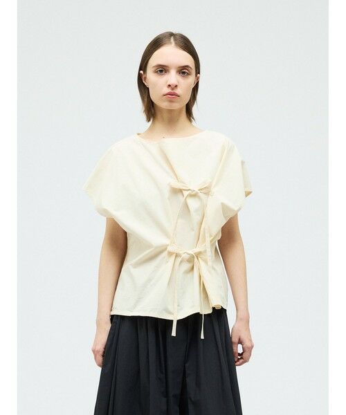 mizuiro ind / ミズイロインド カットソー | mizuiro ind リボンプルオーバー（アイボリー(color12)）