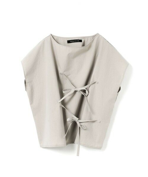 mizuiro ind / ミズイロインド カットソー | mizuiro ind リボンプルオーバー（グレー(color91)）