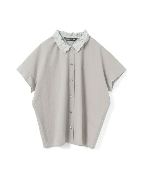 mizuiro ind / ミズイロインド シャツ・ブラウス | mizuiro ind ワッシャーカラーワイドシャツ（グレー(color91)）