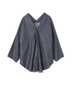 mizuiro ind / ミズイロインド シャツ・ブラウス | mizuiro ind Vネックデニムシャツ