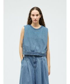 mizuiro ind / ミズイロインド ベスト | mizuiro ind デニムベスト(BLEACH)