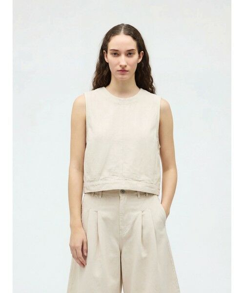 mizuiro ind / ミズイロインド ベスト | mizuiro ind デニムベスト(ONEWASH)（アイボリー(color12)）