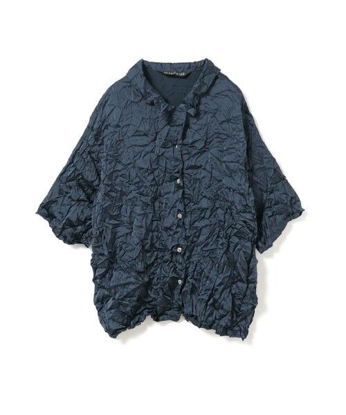 mizuiro ind / ミズイロインド シャツ・ブラウス | mizuiro ind ワッシャーハーフスリーブシャツ | 詳細1