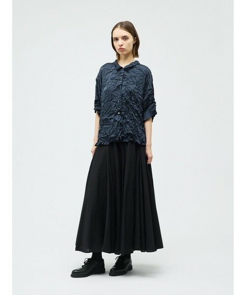 mizuiro ind / ミズイロインド シャツ・ブラウス | mizuiro ind ワッシャーハーフスリーブシャツ | 詳細7