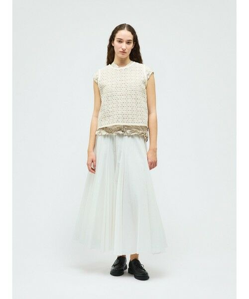 mizuiro ind / ミズイロインド ベスト | mizuiro ind レースクルーネックベスト | 詳細6