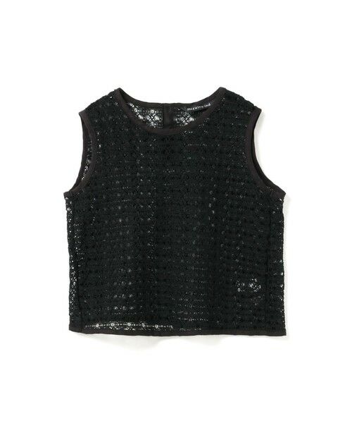 mizuiro ind / ミズイロインド ベスト | mizuiro ind レースクルーネックベスト（ブラック(color99)）
