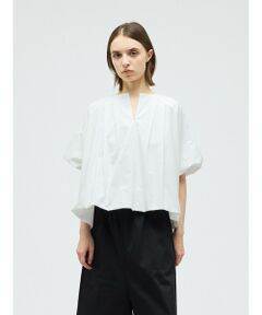 mizuiro ind / ミズイロインド シャツ・ブラウス | mizuiro ind バルーンノーカラーシャツ