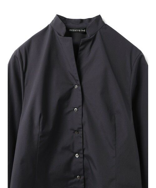 mizuiro ind / ミズイロインド シャツ・ブラウス | mizuiro ind スタンドカラーショートシャツ | 詳細3