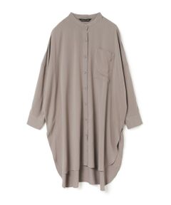 mizuiro ind / ミズイロインド シャツ・ブラウス | mizuiro ind T/Rバンドカラーロングシャツ