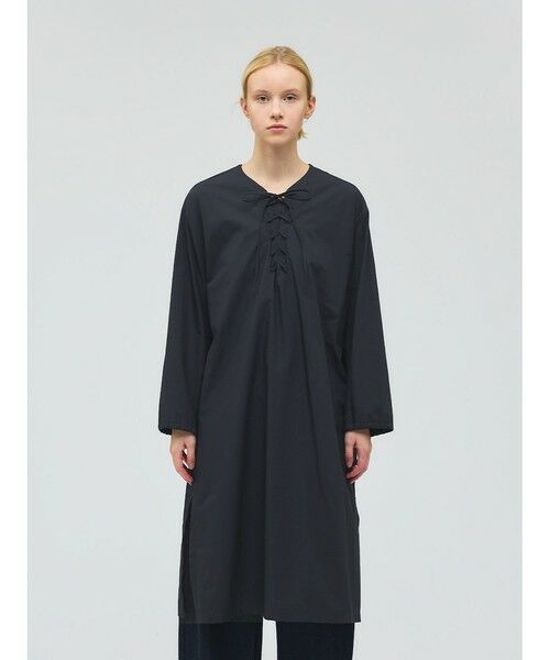 mizuiro ind / ミズイロインド ドレス | mizuiro ind レースアップワンピース（ネイビー(color77)）