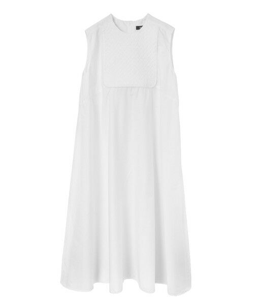 mizuiro ind / ミズイロインド ロング・マキシ丈ワンピース | mizuiro ind ブランディングクロスフレアワンピース（オフホワイト(color11)）