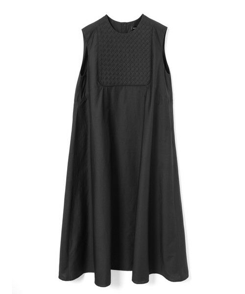 mizuiro ind / ミズイロインド ロング・マキシ丈ワンピース | mizuiro ind ブランディングクロスフレアワンピース（ブラック(color99)）