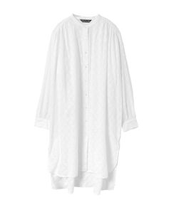 mizuiro ind / ミズイロインド ロング・マキシ丈ワンピース | mizuiro ind ジャカードギャザーショルダーワンピース