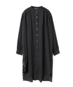 mizuiro ind / ミズイロインド ロング・マキシ丈ワンピース | mizuiro ind ジャカードギャザーショルダーワンピース