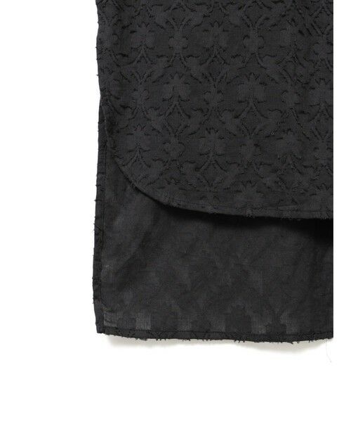 mizuiro ind / ミズイロインド ロング・マキシ丈ワンピース | mizuiro ind ジャカードギャザーショルダーワンピース | 詳細5