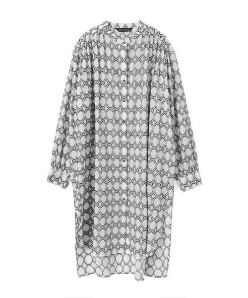 mizuiro ind / ミズイロインド ロング・マキシ丈ワンピース | mizuiro ind ジャカードギャザーショルダーワンピース | 詳細10