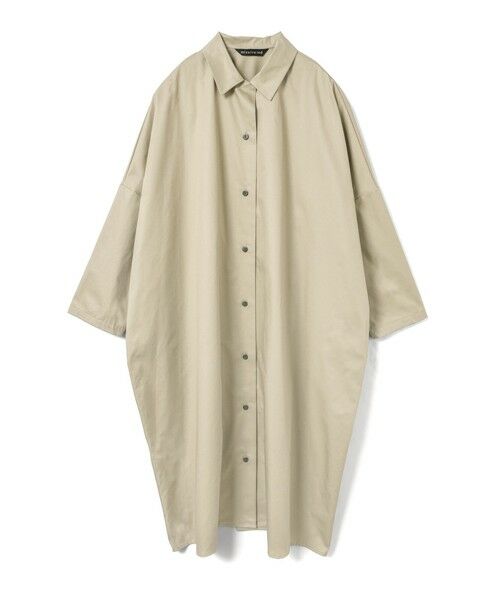 mizuiro ind / ミズイロインド その他アウター | mizuiro ind ワイドシャツコート（ライトベージュ(color19)）