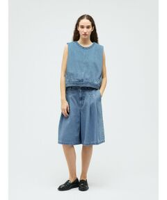 mizuiro ind / ミズイロインド その他パンツ | mizuiro ind ハイウエストワイドハーフパンツ(BLEACH)