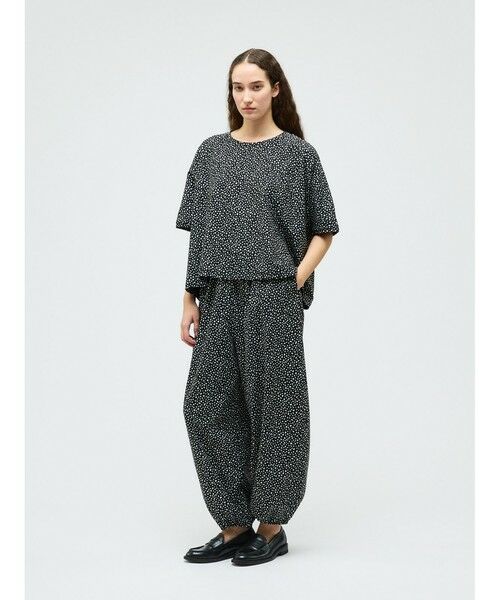 mizuiro ind / ミズイロインド その他パンツ | mizuiro ind プリントドローストリングヘムパンツ | 詳細3