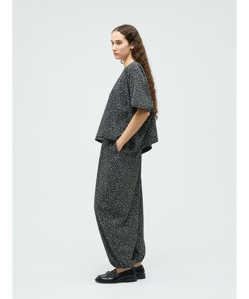 mizuiro ind / ミズイロインド その他パンツ | mizuiro ind プリントドローストリングヘムパンツ | 詳細4