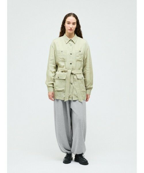 mizuiro ind / ミズイロインド その他パンツ | mizuiro ind ドライフレンチテリードローストリングヘムパンツ（グレー(color91)）