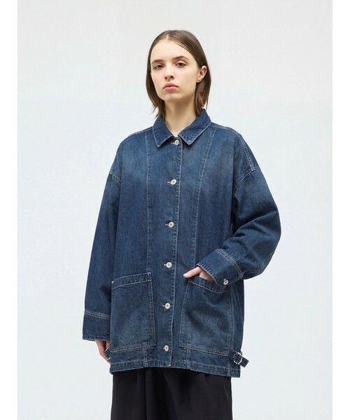 mizuiro ind / ミズイロインド テーラードジャケット | mizuiro ind ワイドデニムカバーオール(BLEACH)（ブリーチA(color30A)）