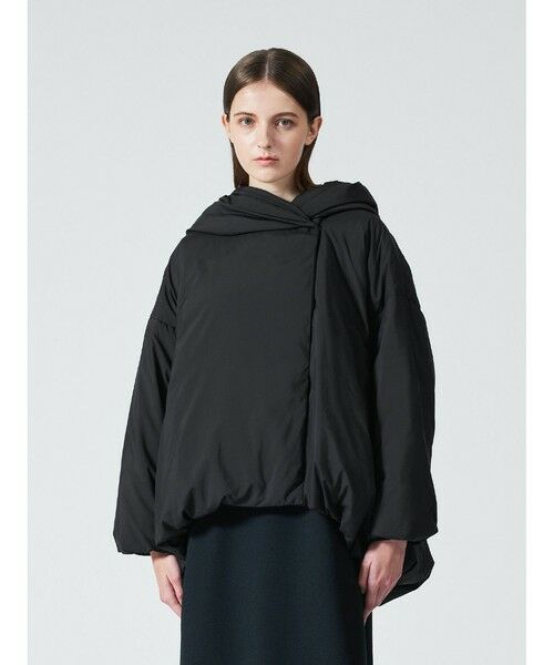 mizuiro ind / ミズイロインド その他アウター | mizuiro ind フード付きショートダウンジャケット（ブラック(color99)）