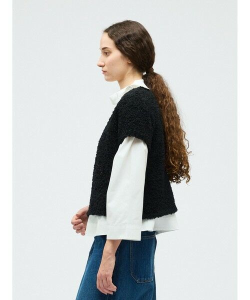 mizuiro ind / ミズイロインド カーディガン・ボレロ | mizuiro ind ヘアリーヤーンフレンチスリーブカーディガン | 詳細11