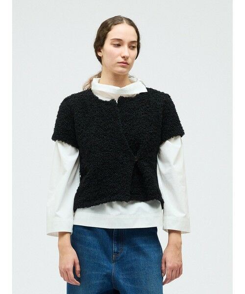 mizuiro ind / ミズイロインド カーディガン・ボレロ | mizuiro ind ヘアリーヤーンフレンチスリーブカーディガン | 詳細13