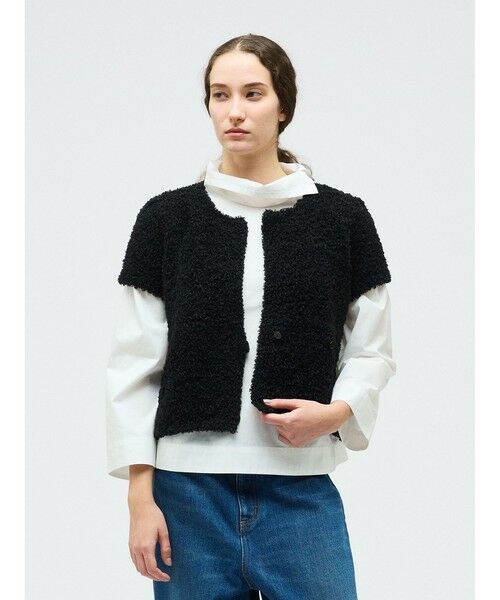 mizuiro ind / ミズイロインド カーディガン・ボレロ | mizuiro ind ヘアリーヤーンフレンチスリーブカーディガン | 詳細14