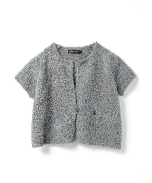 mizuiro ind / ミズイロインド カーディガン・ボレロ | mizuiro ind ヘアリーヤーンフレンチスリーブカーディガン（グレー(color91)）