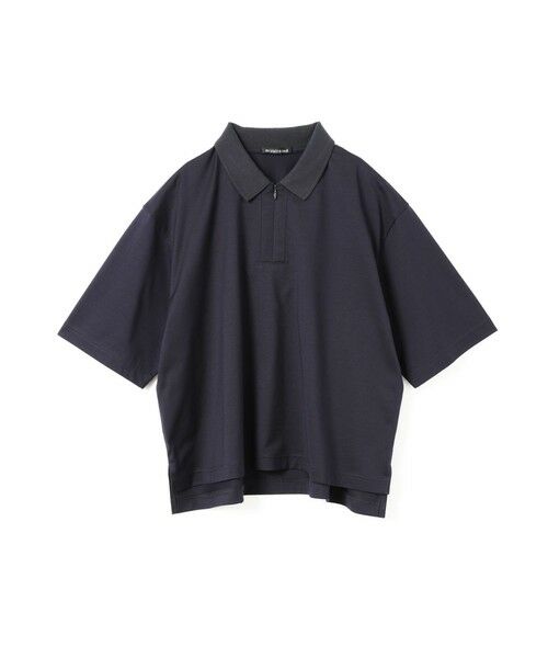 mizuiro ind / ミズイロインド カットソー | mizuiro ind ジップアップポロシャツ(ネイビー(color77))