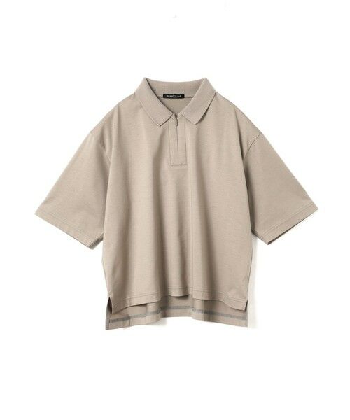 mizuiro ind / ミズイロインド カットソー | mizuiro ind ジップアップポロシャツ(グレージュ(color20))