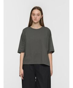 mizuiro ind / ミズイロインド カットソー | mizuiro ind サイドスリットワイドチュニックTシャツ