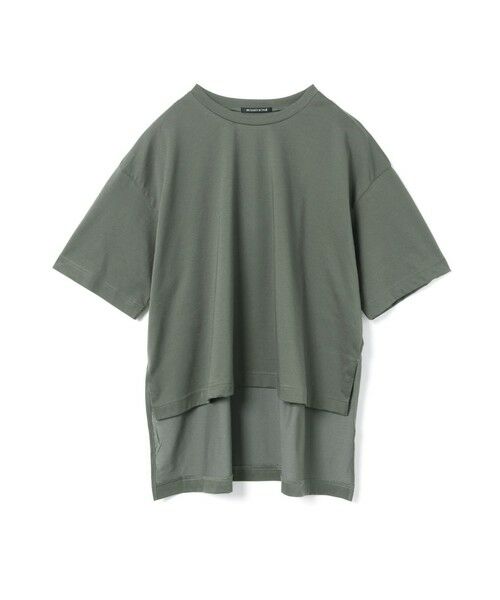 mizuiro ind / ミズイロインド カットソー | mizuiro ind サイドスリットワイドチュニックTシャツ(グレー(color91))