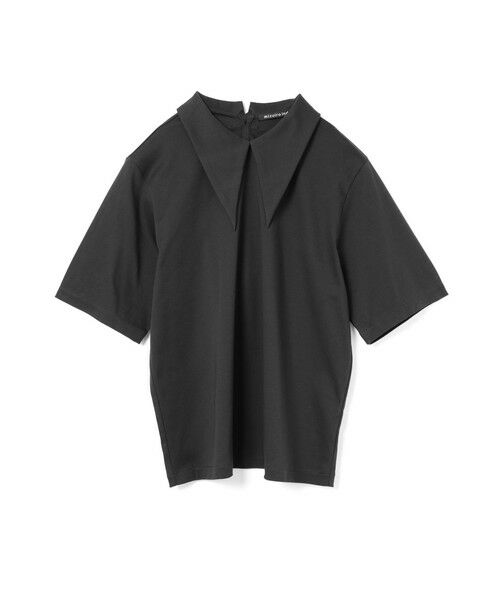 mizuiro ind / ミズイロインド カットソー | mizuiro ind ロングカラーTシャツ（ブラック(color99)）