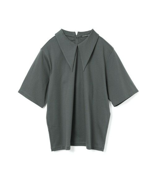 mizuiro ind / ミズイロインド カットソー | mizuiro ind ロングカラーTシャツ（ダークグレー(color92)）