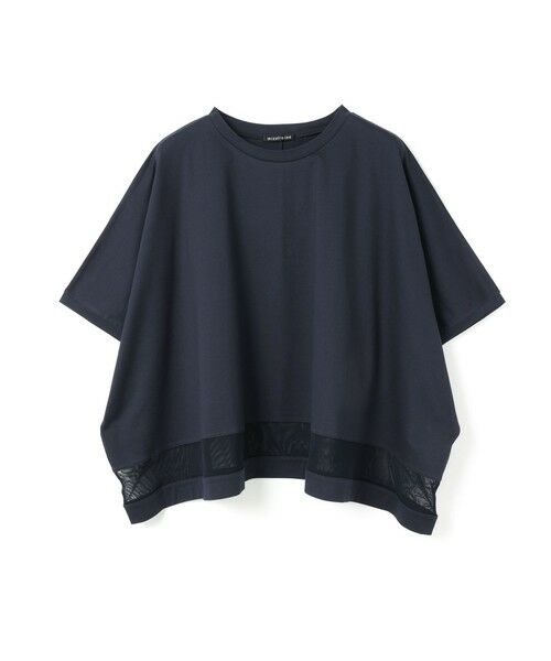 mizuiro ind / ミズイロインド カットソー | mizuiro ind メッシュヘムワイドプルオーバー（ネイビー(color77)）