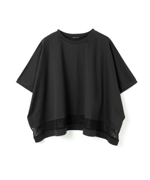 mizuiro ind / ミズイロインド カットソー | mizuiro ind メッシュヘムワイドプルオーバー（ブラック(color99)）